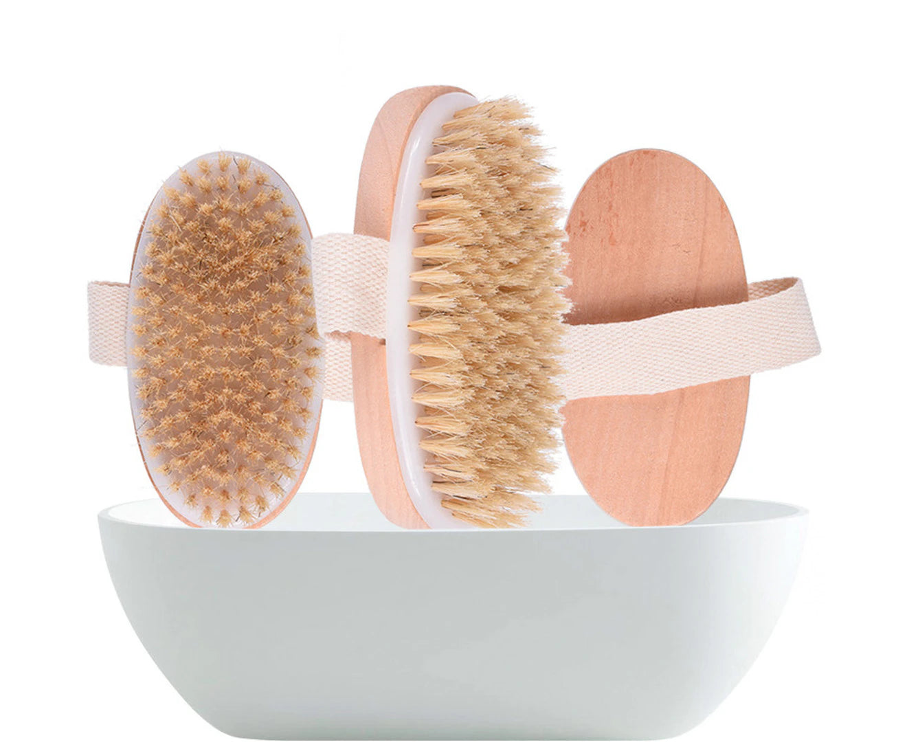 Dry Brush Body Brush, Soft and Firm Natural Bristles, Body Exfoliating Scrub Brush, Dry Brush Body Brush for Massage